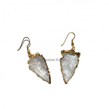 Crystal Quartz Arrowheads Earrings