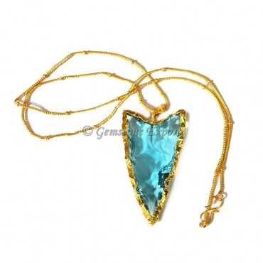 Sky-blue Arrowheads Necklace