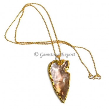 Cream Heart Cut Arrowheads Necklace