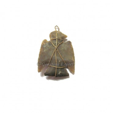 Thunderbird Arrowheads Wrap Pendant