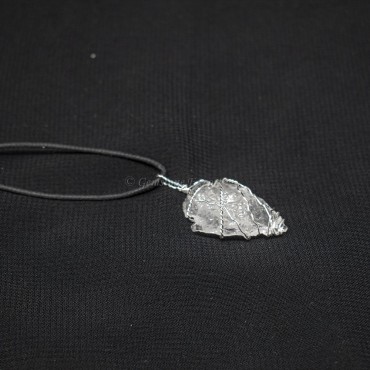 Crystal Quartz Arrowheads Wire Warped Pendants