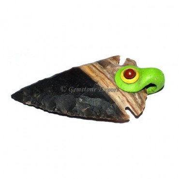 Black Banded Tibetan Arrowheads Pendants