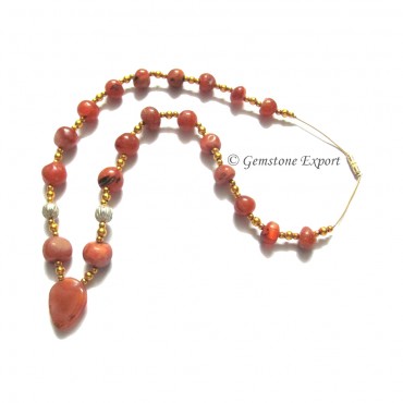 Akik Agate Round Beads Necklce