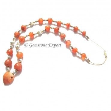 Akik Agate Round Beads Necklce