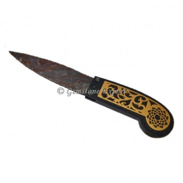 Hand Made Agate Stone  Knife