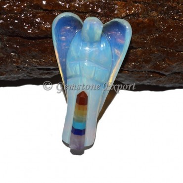 Opalite Angel 2 Inch with Chakra Point
