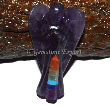 Amethyst Angel 2 Inch with Chakra Point