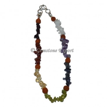 7 Chakra Chips Stones Anklet