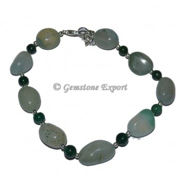 Assorted Tumbled Stones Anklet