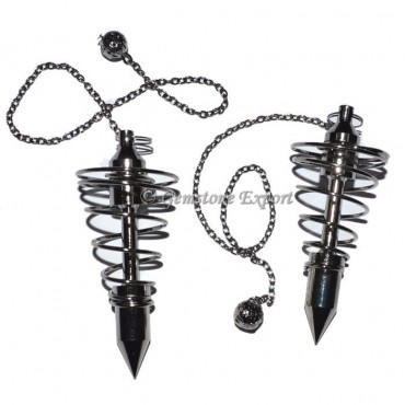 Spiral Big Black Metal Pendulums