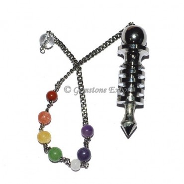 Isis Black Metal Pendulums with Chakra Chain