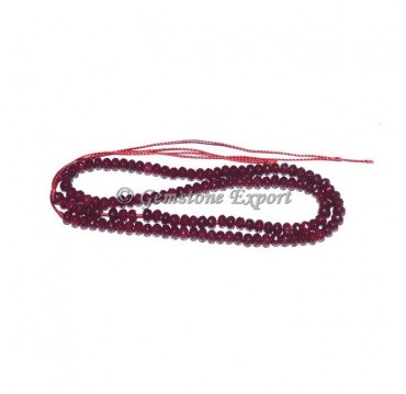 Ruby Faceted Rondelle  Gems Beads