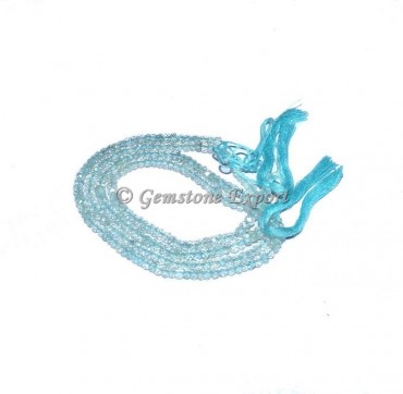 Aqua Marine Faceted Rondelle Agate  Beads