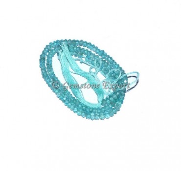Blue Quartz Faceted Rondelle Gems Beads