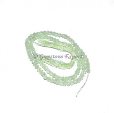 Green Quartz Faceted Rondelle Gems Beads