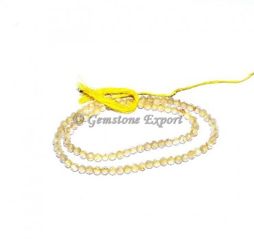 Light Citrine Faceted Rondelle Gemstone  Beads
