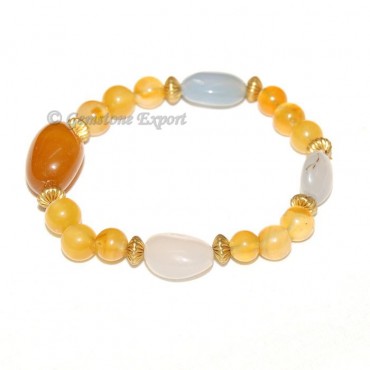 Yellow & Chalcedony Onyx Bracelet