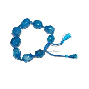 Blue Onyx Tumbled STones Bracelet