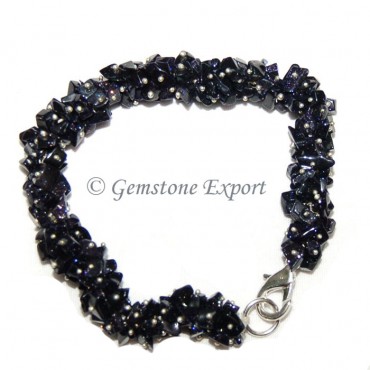 Blue Sunstone Chips Bracelet