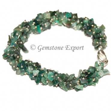 Green Jade Chips Bracelet