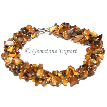 Tiger Eye Chips Bracelet