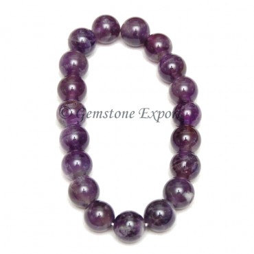 African Amethyst Round  Bracelet