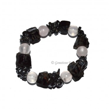 Black and Rose Quartz Healing Bracelets