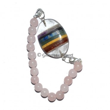 Rose Quartz Chakra Oval Bracelets