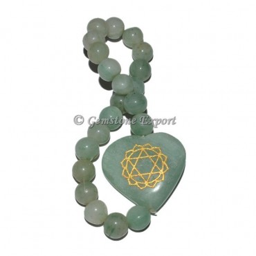 Green Aventurine Seven Chakra Heart Bracelet