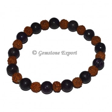 Lepidolite With Rudraksha Bracelet