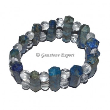 Lapis Lazuli with Crystal Quartz Bracelets