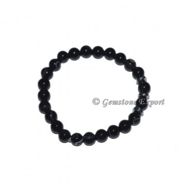 Round Charm Black Onyx Bracelets