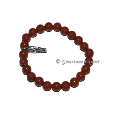 Owl Charm A grade Red Jasper Bracelets