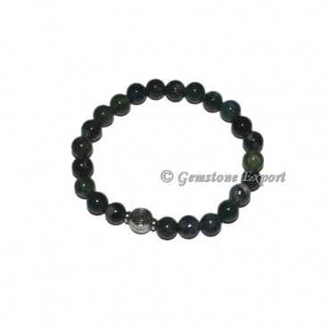 ChokoReiki Charm Green Moss Agate Bracelets