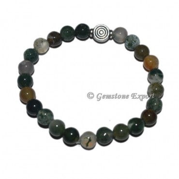 Choko Reiki Charm Moss Agate Bracelets with