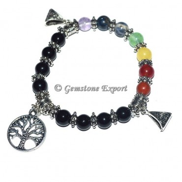 7 Chakra stone Healing Bracelets with tree of life