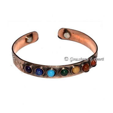 Brass Metal Bracelets With Seven Chakra