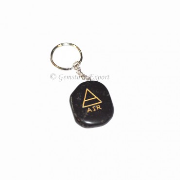 Black Agate Unshape Air Keychain