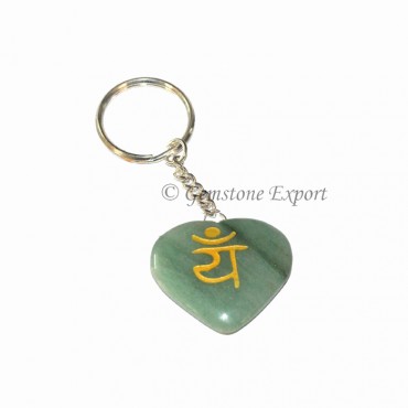 Green Aventurine Yaam Keychain