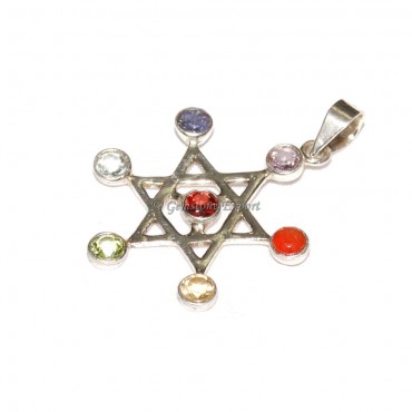 Star Seven Chakra 925 Silver Pendants