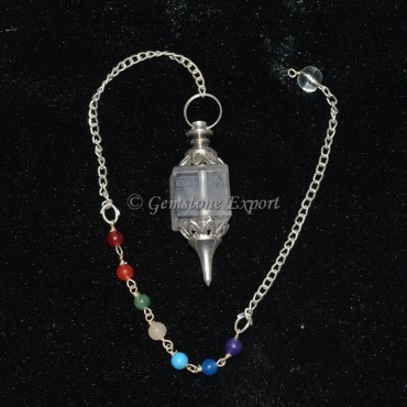 Crystal Quartz Cube Chakra Pendulum