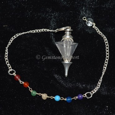 Crystal Quartz Pyramid Chakra Pendulum