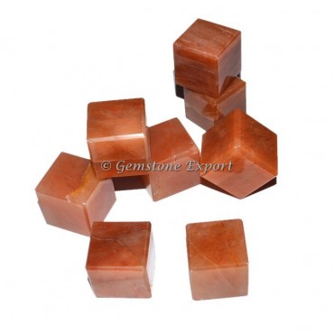 Peach Aventurine Cubes