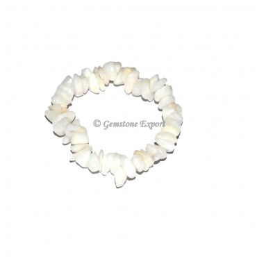 White Agate Chips Bracelets