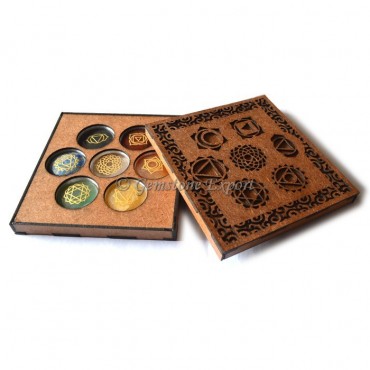 Seven Chakra Symbols Engraved Gift Box