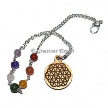 Chakra Chain Beads with Flower of life