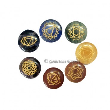 Seven Chakra Engraved Disc Set