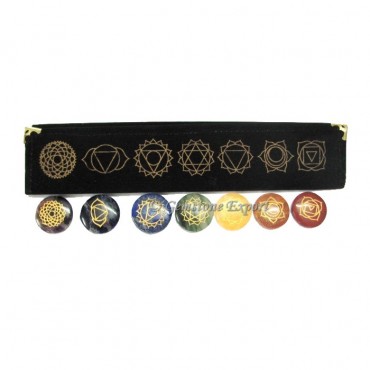 Seven Chakra Disc Set With Velvet Packing