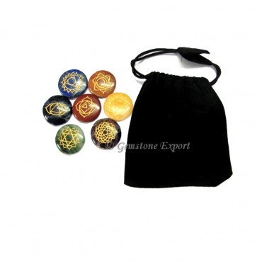 Seven Chakra Disc Set With Velvet Bag