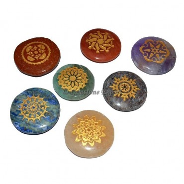 Engraved Beautiful Chakra Symbol Set